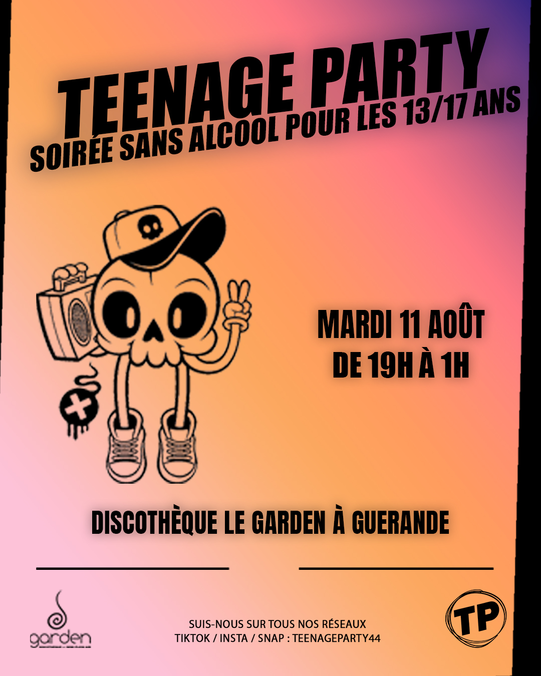 Mardi 11 Août - Teenage Party